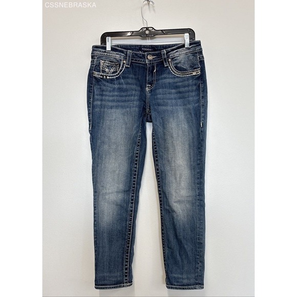 Vigoss Other - Vigoss Blue Vigoss Heritage Fit Capri Jeans -‎ Size S7/8 L 25